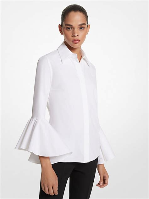 Organic Stretch Cotton Poplin Ruffle